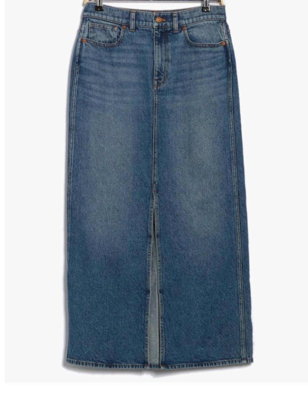 NWT Madewell Denim Maxi Skirt 30, LOMBARD WASH - Picture 3 of 7